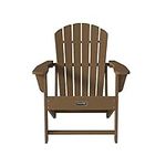 CASAINC Adirondack Chair Outdoor Chairs, Oversized Fire Pit Chair with Widened Armrests 4.7 inches,380Lbs Support Patio Chairs for Garden, Weather Resistant Outdoors Adirondack Chair(Brown)