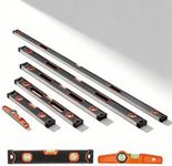 Magnetic Torpedo Level and Aluminum Box Level Set, High Precision Bubble Vials, SAE/Metric Scale, Shockproof Tool for Co