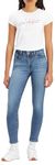 Levi's Women's 711 Double Button Jeans, Blue Wave Mid, 34W / 32L