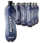 Boost Drinks Energy Drink Original Flavour, 1 litre x 12 pack, Vegan Friendly Great Tasting, Less than 60 kcals, Gluten Free Taurine Carbonated with Added B Vitamins and Caffeine, 12 x 1 litre