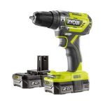 Ryobi R18PD5-220S 18V ONE+ Cordless Brushless Combi Drill Starter Kit (2 x 2.0Ah)