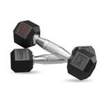 Lifelong Dumbbells Set for Home Gym - Dumbbell Set of 2 with Rubber Coating - Hexa Dumbbell Set for Men & Women - Home Gym Exercise Equipment - Dumbbell Weights (2x 2Kg Pair) (Black)