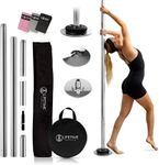 Lifetime Essentials Adjustable Height Stainless Steel Dance Pole with Exercise Bands and Mood Lighting Attachment, Exercise Pole for Home, Workout Pole, Apartment Friendly - Sturdy and Versatile