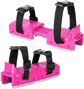 Shupakul 1 Pair Toddler Ice Skates, Adjustable Kids Ice Skates with Touch Fastener, Pink Double Runner Ice Skates for Toddler Winter Beginner Ski
