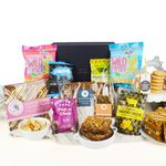 Gluten Free Chocolate Luxury Food Hamper with Gourmet Chocolate, Caramel Brownie, Shortbread, Flapjack, Crisps, Cheese Snacks & More - Gluten Free Food Gift for Men & Women