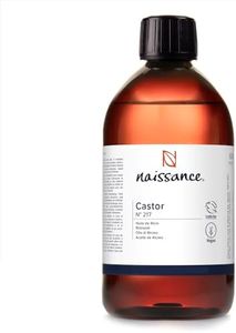Naissance Castor Oil Cold Pressed (No. 217) - 450ml - for Skin, Hair Growth, Mask, Wrap Kit, Eyelashes, Eyebrows, Beard