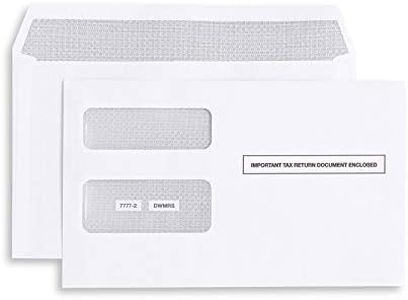 1099 Envelopes Self Seal, 1099 MISC Envelopes, Double Window Security Envelopes, 2019, Designed for Printed 1099-MISC Laser Forms from QuickBooks Desktop, Tax Software, 5 5/8’’ x 9’’ 50 Form Envelopes