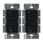 Lutron Caseta Smart Lighting Dimmer Switch for Wall and Ceiling Lights | PD-6WCL-BL | Black (2-Pack)