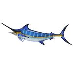 Liffy Metal Blue Swordfish Wall Decor Indoor Metal Fish Wall Art Large Marlin Wall Hanging Decorations Ocean Theme Outdoor Wall Decor for Patio,Garden,Yard - 36 Inches Long