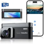 Dasaita 4K Front Dash Cam, 2160P Car Camera, 3.2" IPS HD Display, 170° Wide Angle, WiFi, WDR, G-Sensor, Loop Recording, Car Charger Power Cable, Night Vision-DAS-U3