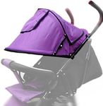 Stroller Sun Shade Cover Stroller Sun Canopy Awning for Pushchair Pram Baby Buggy Parasol Sun Umbrella with Pockets Mesh Window Adjustable Retractable