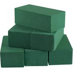 Toopify 6 Pcs Floral Foam, Wet and Dry Floral Foam Blocks Flower Arrangement Kit for Fresh or Silk Artificial Flowers (Green, 9"L x 3.1"W x 4.3"H)