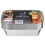 HOMESHOPA Large Aluminium Foil Loaf Containers with Lids, 20 Pack Disposable Reusable Foil Loaf Pan for Baking, Cooking, Meal Prep, Takeaway Tin, Food Storage & Takeout