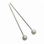 100 Pearl Pins 4cm - Wedding Florist Bouquet Buttonhole Craft - Choose Colour (White Pearl)