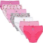 Fashion by Purdashian New Girls Underwear | Cotton Mix Girls Pants | Multipack Girls Knickers | Age 3-4 Pack Of 7 Ballerina Design Pants