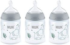 NUK Smooth Flow Bottle, Woodland, 5OZ, 3 Pack - Grey Elephant