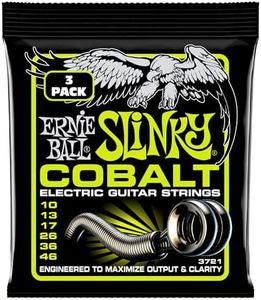 Ernie Ball Regular Slinky Cobalt Electric Guitar Strings 3 Pack - 10-46 Gauge