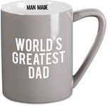 Pavilion Gift Company Greatest Dad-Large 18 oz Gray Coffee Cup Mug, Grey