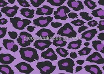 8" Round ~ Black & Purple Leopard P