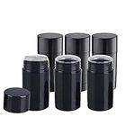 6 Pcs Black Twist-up Deodorant Tubes Lip Gloss Balm LipStick Tubes Container DIY Make Your Own Deodorant, Lip Balm, Lotion Bar, Moisturizer,Sunscreen(30ml, Black)