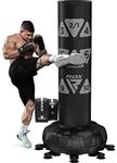 RDX XXL 150KG 6FT Target Freestanding Punch Bag with Gloves – 72” Adult Heavy Pedestal Punch Bag Set - 17 Suction Cup 8 Extended Legs Stand Base - Kick Boxing MMA Muay Thai Home Gym Fitness