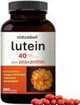 Lutein 40mg and Zeaxanthin 1,600mcg Per Serving, 360 Softgels | 4 in 1 with Omega-3s, Astaxanthin, & Phospholipids – Marigold Flower Extract – Eye Antioxidant Vitamins – Non-GMO