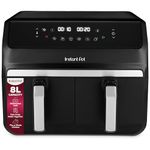 Instant Pot - Vortex Dual Black Air Fryer - Large 8L, Family Size, Twin, Double 4L Basket, 8 in 1 - Food Dehydrate, Grill, Bake, Roast, Reheat, Non-Stick, Easy Clean, Dishwasher Safe, Electric
