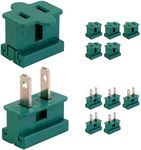 BlueStars Set of 10 (20 Pieces) Male and Female Slip Plug for Christmas Light Decoration 6A 110/125V Electrical Light End Plug for Valentine Christmas Holiday Party Outdoor Indoor, UL Listed