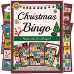 Christmas Party Bingo Game. A fun entertaining activity idea for family, friends, office party, clubs or pubs -novelty secret santa gift or stocking/xmas eve box filler.