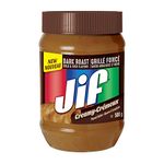 Jif Dark Roast Creamy Peanut Butter, Smooth & Creamy Texture, No Stir, 500g Jar