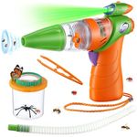 Qualirey Bug Catcher Kit, Indoor Outdoor Toys for Ages 3-12 Boys Girls, Bug Vacuum Catcher Gun with LED, Pest Suction Trap with Hose, Bug Sucker Viewing Chamber, Insect Collecting, Birthday Gift