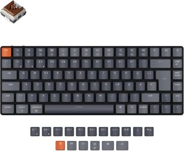 Keychron K3 Ultra-Slim Bluetooth Wireless Mechanische Tastatur, ISO-DE-Layout Hot-Swap-fähig Low Profile Optischer Brauner Schalter White Backlit Gaming-Tastatur für Mac Windows