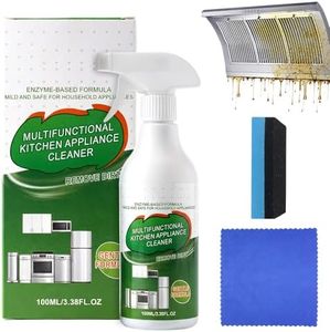 Poouty Multi-purpose Enzyme Foam Cleaner for Kitchen, Powerful Household Appliance Cleaner Spray, Multipurpose Heavy Duty Degreaser Stain Remover for Oven, Stove, Stovetops, Range Hood (1 Set)