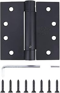 Stylever 3 Pack - 4"x4" Residential Black Finish Reversible Self Closing Door Hinges - Squared Corners Auto Close Spring Hinge, Black Door Hinges