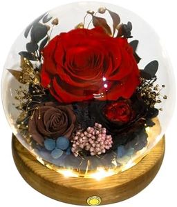 Valley of Rain & Forest Long-Lasting Real Flowers, Unique Floral Gift For you to send Love for All Occasions, for Indoor Decoration (Red Rose, Brown Rose, Black-Red Austin Rose)