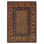 Couristan 1660/3066 OLD WORLD CLASSICS Pazyrk 94-Inch by 132-Inch Wool Area Rug, Burnished Rust