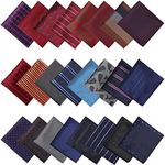 24 Pieces Mens Pocket Squares Mens 