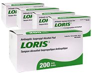 Loris Antiseptic 70% Isopropyl Alcohol (5 Pack | 1000 Pads)