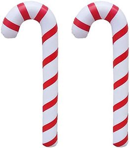 Soochat Inflatable Candy Canes for Christmas Decorations - Candy Canes Balloons for Christmas Indoor and outdoor Decorations 2 Pcs