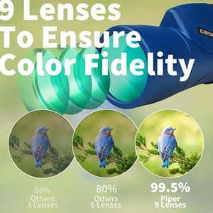 Gosky Piper 12x55 HD Monocular Telescope – BAK4 Prism, FMC Lens, Blue