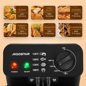 Aigostar 3L Deep Fat Fryer – Stainless Steel Electric Cooker