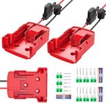 Azocek 3 Packs Power Wheel Adapter Compatible with Milwaukee 18V Battery Adapter Power Wheel Battery Converter Kit with Fuse & Switch & Wire Terminals & 12 AWG Wire for DIY RC Car Toys Robotics