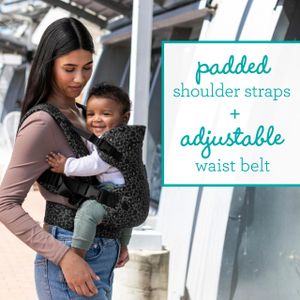 Infantino 4-in-1 Baby Carrier – Grey Leopard, Adjustable Ergonomic