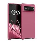 kwmobile Case Compatible with Google Pixel 6 Case - TPU Silicone Phone Cover with Soft Finish - Dark Rose