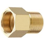 Stone Banks Brass High Pressure Washer Coupler, Metric M22 15mm Male to M22 14 / 15mm Female Thread Connector Internal Thread Hose Pipe Adapter