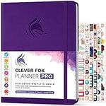 Clever Fox Planner PRO – Weekly & Monthly Life Planner to Increase Productivity, Time Management and Hit Your Goals, 8.5x11″ (Purple)