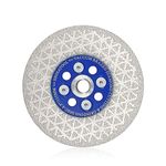 SHDIATOOL Diamond Cutting Grinding Discs - 115MM Granite Saw Blade Double-Side Vacuum Brazed Tile Diamond Blade Triangle Shape for Marble Concrete Stone Porcelain Ceramic M14 Thread