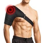 ACWOO Shoulder Support Brace for Men & Women, Adjustable Shoulder Brace with Hot Cold Gel Pack for Rotator Cuff Pain Relief, Dislocation, Labrum Tear, Bursitis, Tendinitis, Fits Right or Left Shoulder