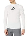 Kanu Surf Men's Long Sleeve Platinum UPF 50+ Rashguard, White, XX-Large