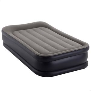 Intex Matelas Gonflable Twin Deluxe avec Fibre Tech RP - Dimensions gonflé : 99 x 191 x 42 cm (64132), Noir